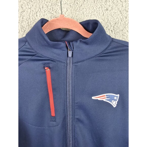New England Patriots Antigua Jacket Womens Large  Navy Red Trim Full Zip - Picture 4 of 14